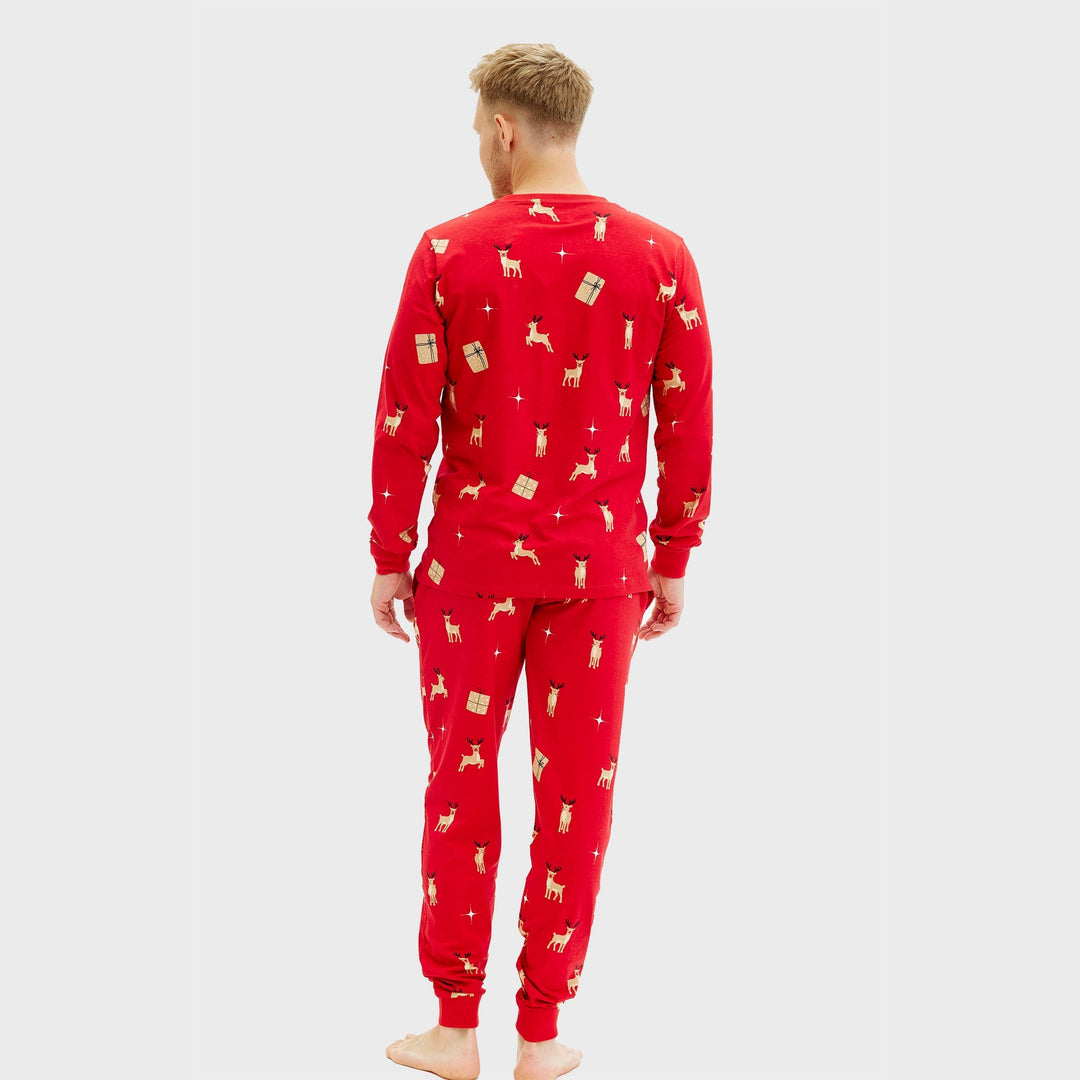 Drune | Elegante rote Weihnachtspyjama - Herren