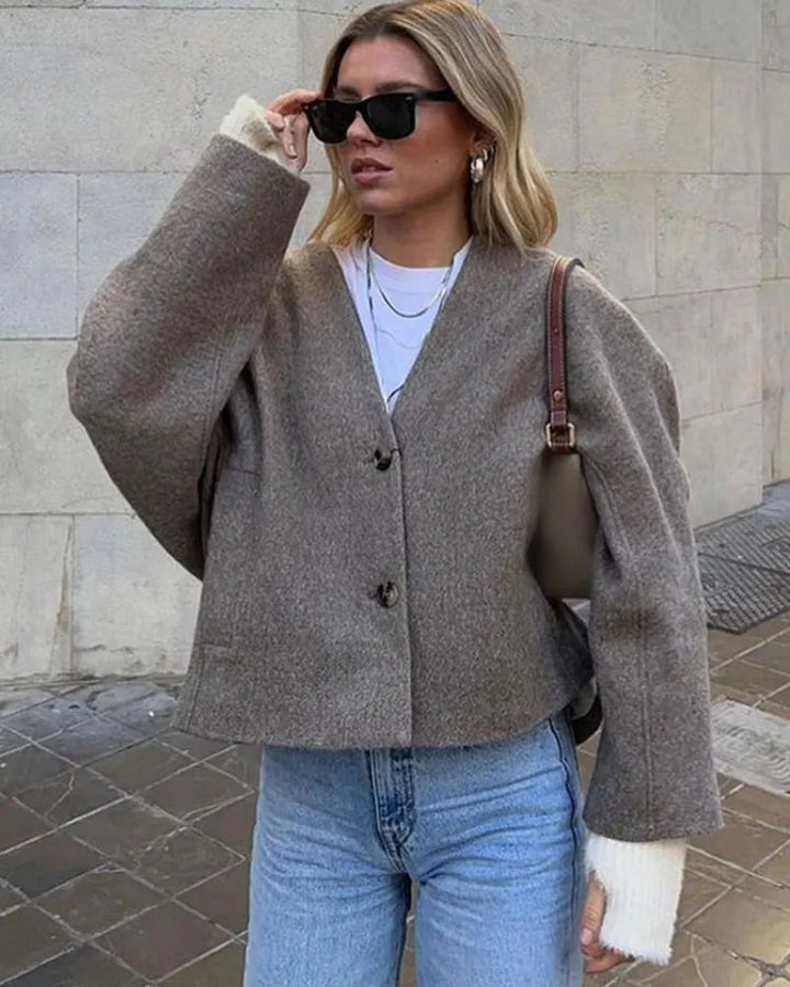 Drune | Luxus Blazerjack mit Faux Fur für Damen