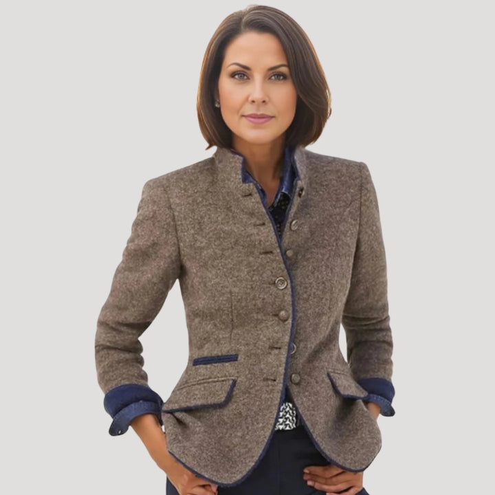 Drune | Damen Tweedjacke taillierte Landblazerjacke
