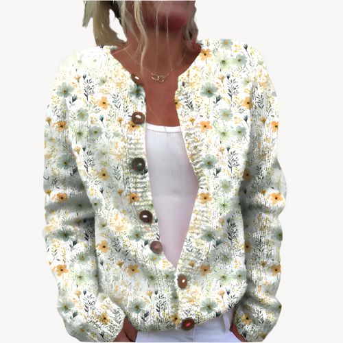 Drune | Floral Buttoned Cardigan Gemütliche Eleganz Vielseitiger Stil