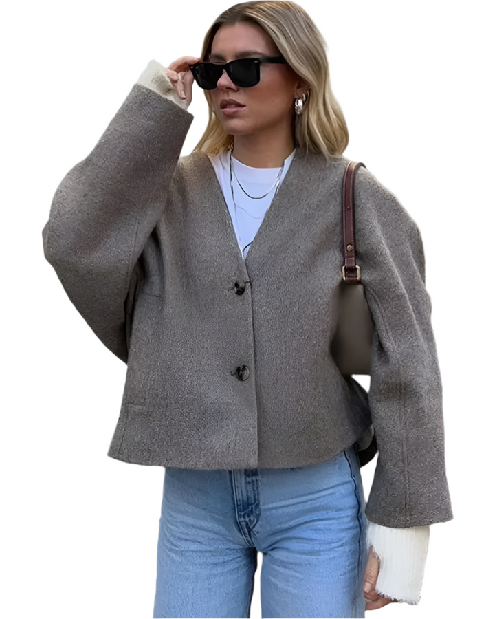 Drune | Luxus Blazerjack mit Faux Fur für Damen