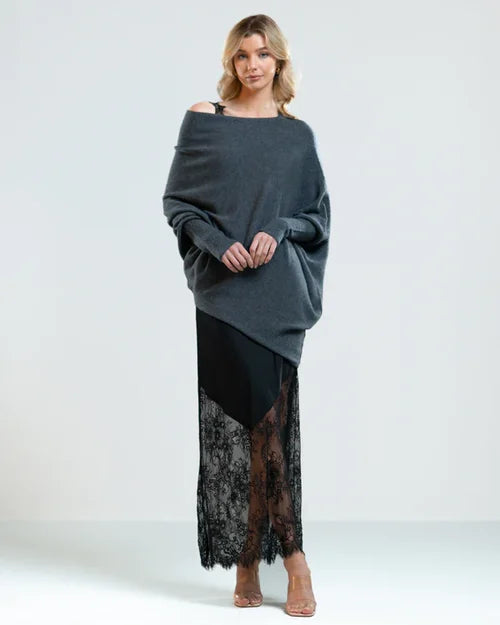 Drune | Asymmetrisch drapierter Pullover