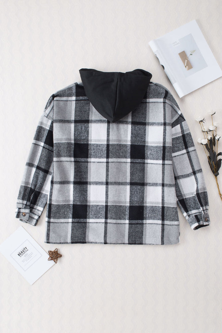 Drune | Gitter Oversized Jacke mit Kapuze Lässiger Komfort Warm und Trendy