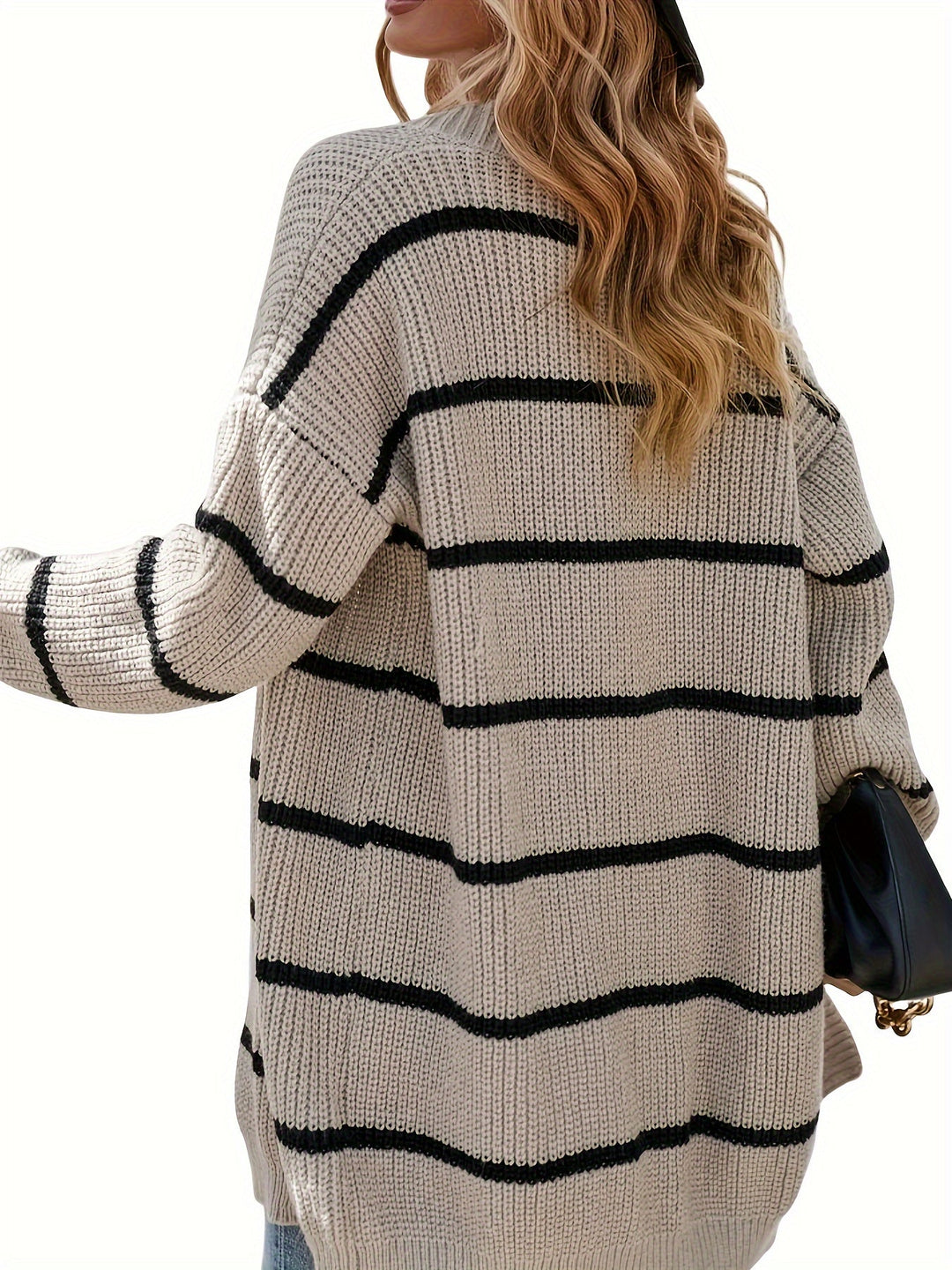 Drune | gestreifter Wollstrickwaren-Cardigan für Damen - Perfekt für den Alltag