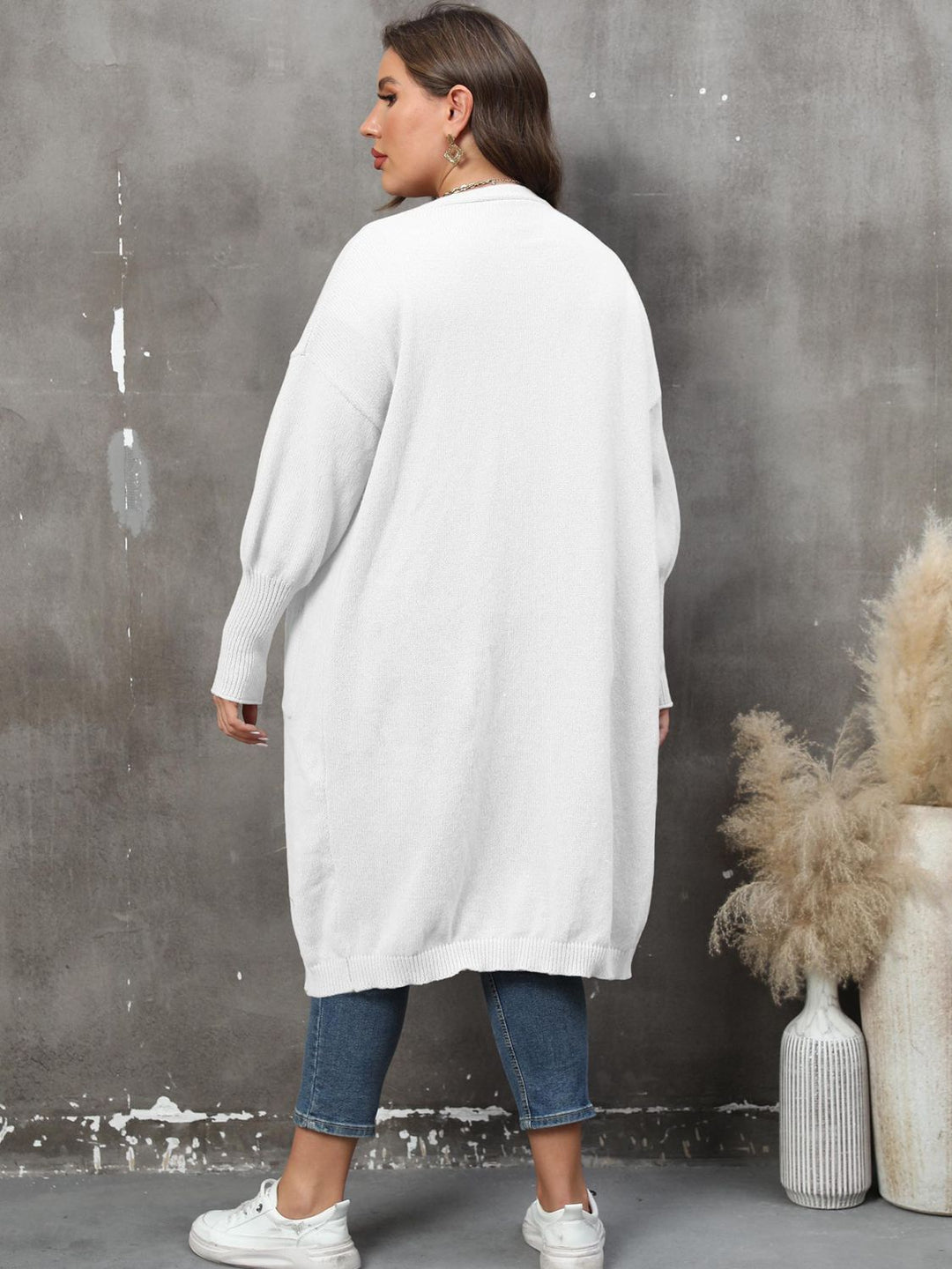 Drune | Plus Size Langarm Taschen Cardigan