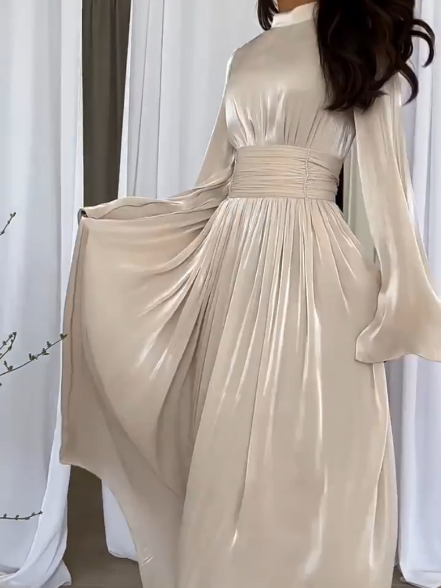Drune | Stylisches Maxikleid mit Bindegürtel