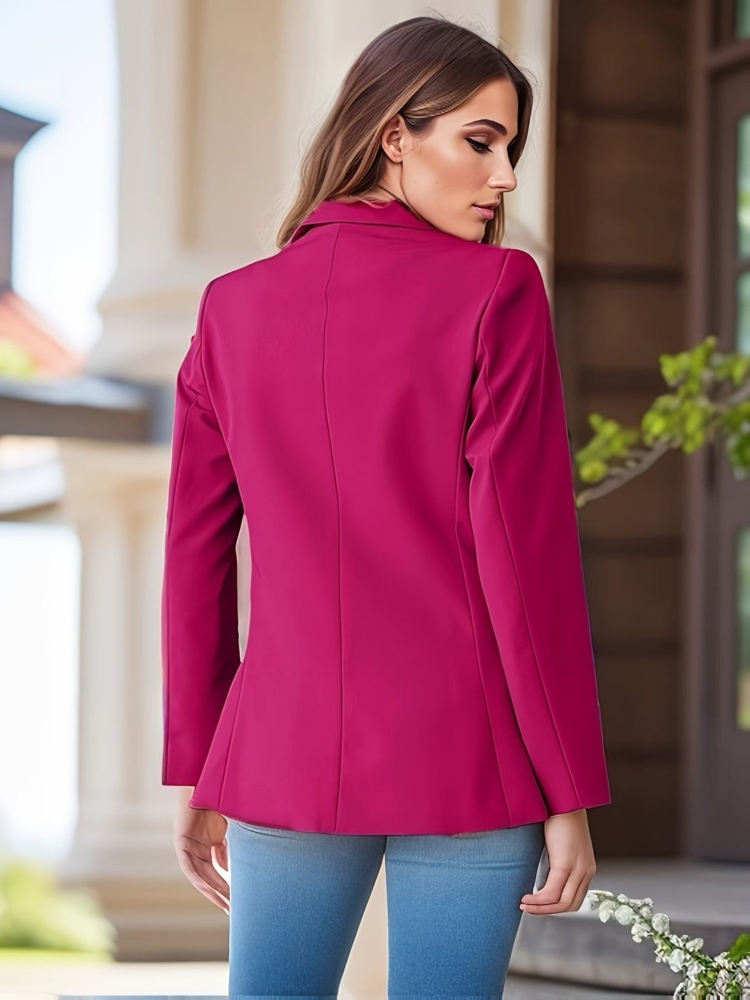 Drune | Stilvolle Herbst Klassische Business Blazer mit Seitentaschen für Frauen