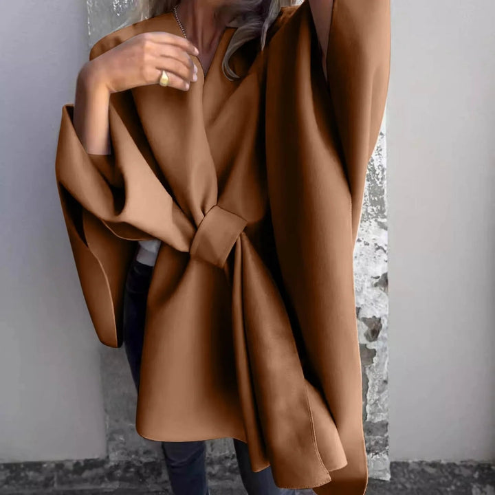 Drune | Cozy knitted long cardigan with batwing sleeves