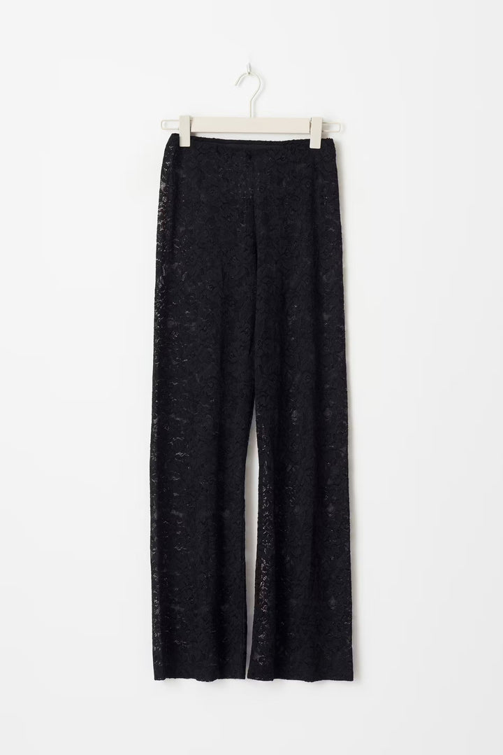 Drune | Elegante Damenhose mit Spitze und Weitem Bein