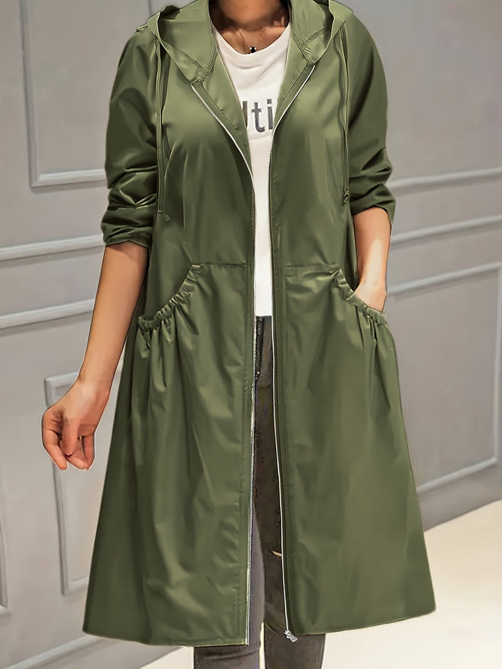 Drune | Vintage-Trenchcoat mit gegürteten langen Ärmeln für Damen - Perfekt für jeden Anlass