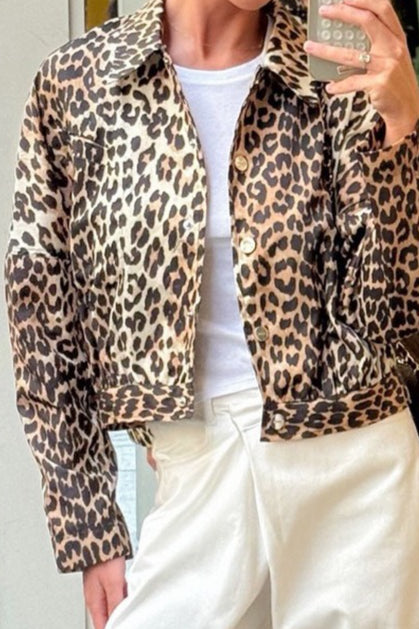 Drune | Print Reißverschluss Cropped Jacke