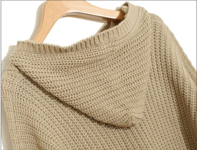 Damen Strickponcho mit Fransen und modernem Oversized-Schnitt Drune