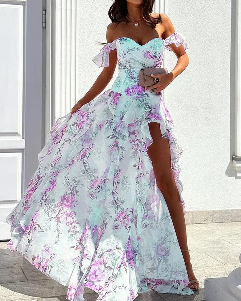 Drune | Elegantes Geblümtes Kleid