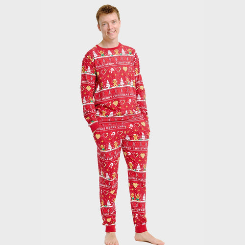 Drune | Christmas Cookie Weihnachts-Pyjama rot - Herren