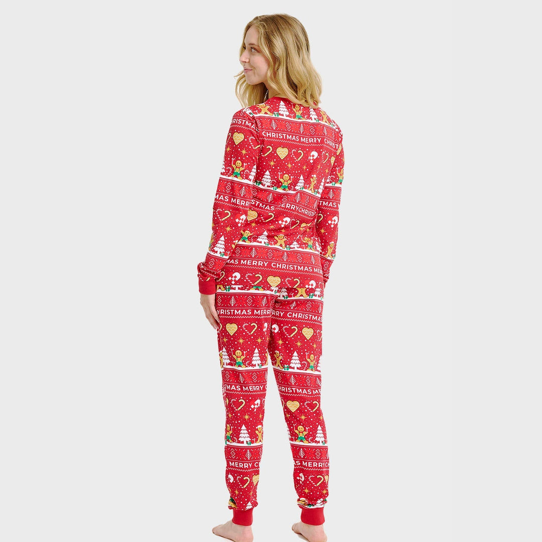 Drune | Christmas Cookie Weihnachts-Pyjama rot - Damen