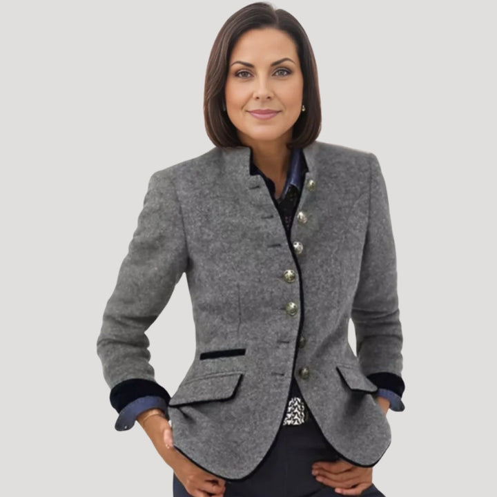 Drune | Damen Tweedjacke taillierte Landblazerjacke