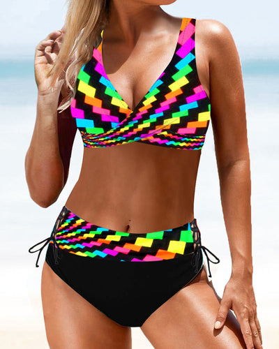 Drune | Bunter Bikini Badeanzug