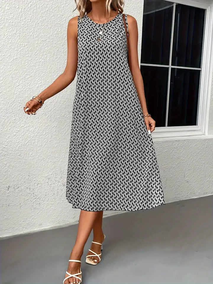 Drune | Lässiges Kleid Mit Alloverdruck Und Tasche – Modisch & Bequem