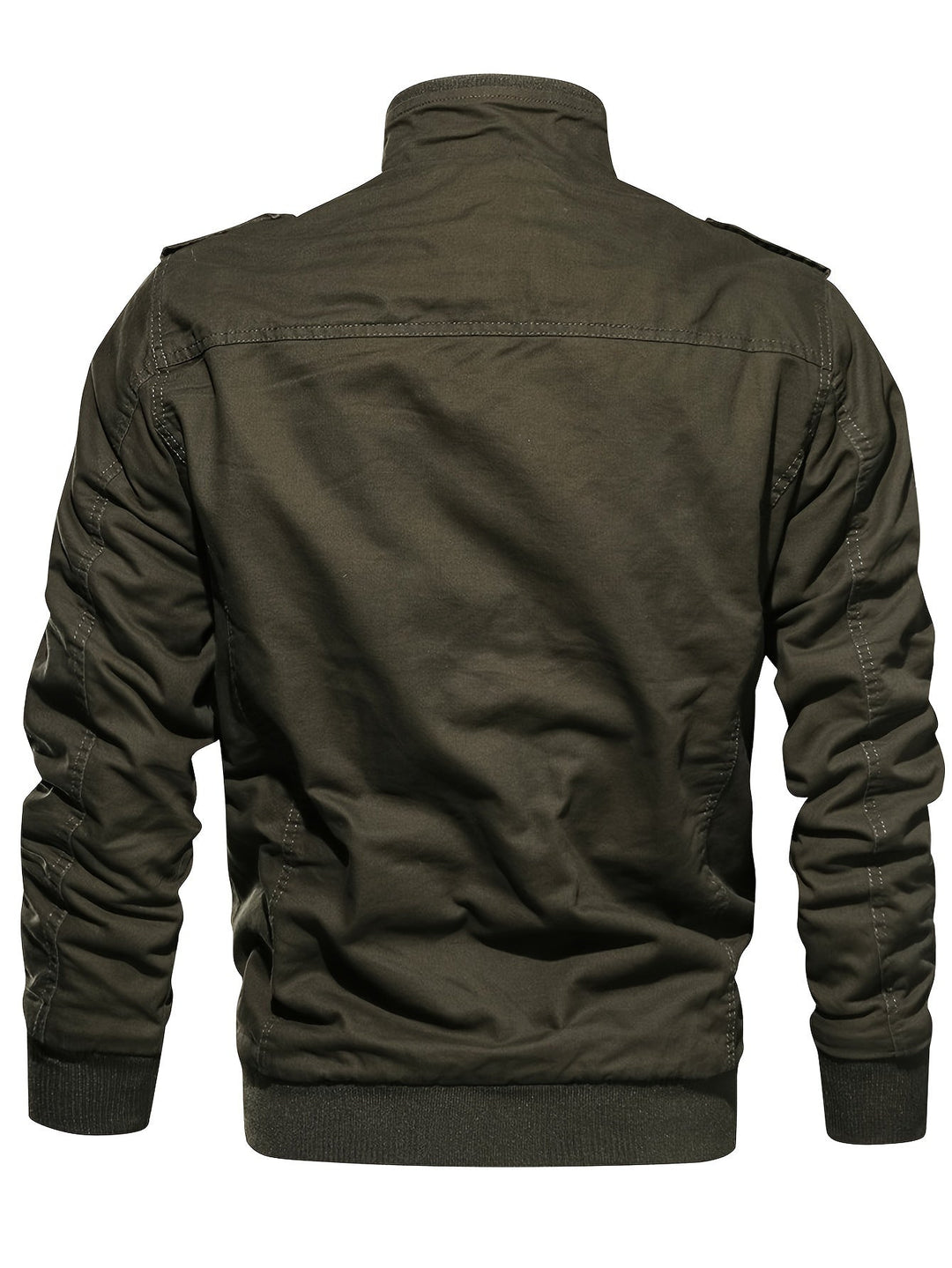Drune | Langarm Reißverschluss Retro Stehkragen Winterjacke Für Herren - Perfekt für Freizeit