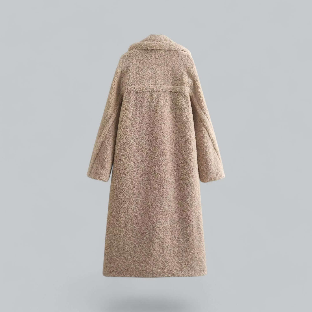 Drune | Damen Teddy Kunstfell Lange Jacke