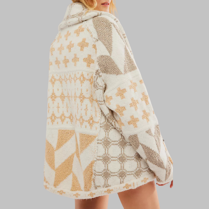 Drune | Cozy soft jacket with modern geometric patterns
