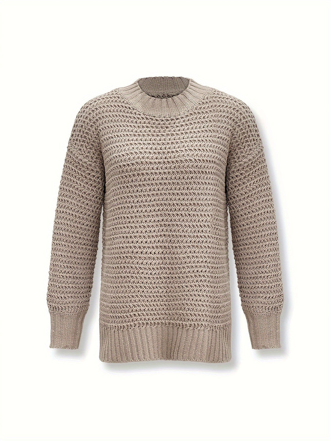 Drune | Baumwoll-Rollkragenpullover mit geteilten langen Ärmeln Pullover Damen - Perfekt für den Alltag