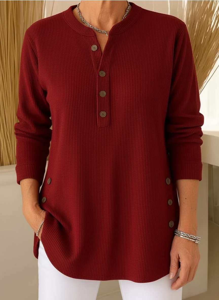 Drune | Gemütlicher Pullover mit schickem Knopfdetail