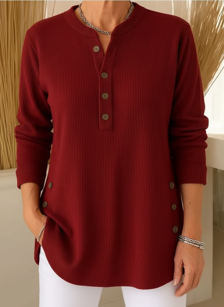 Drune | Gemütlicher Pullover mit schickem Knopfdetail