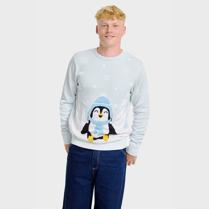 Drune | Der süße Pinguin Weihnachtspullover - Herren