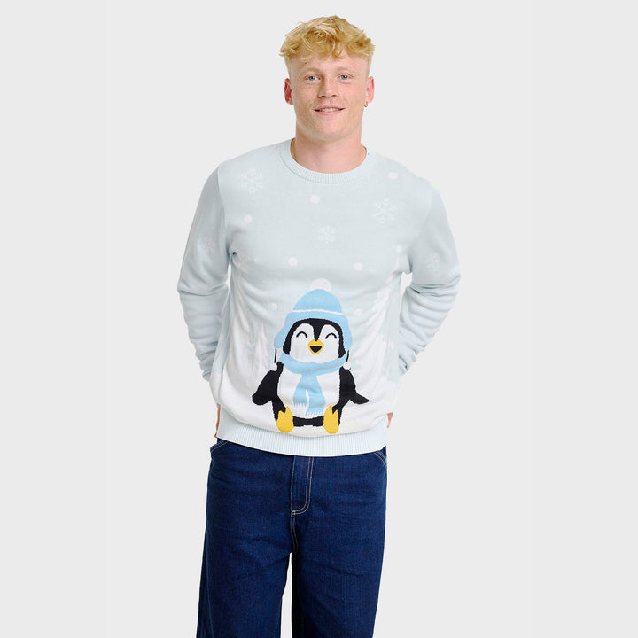Drune | Der süße Pinguin Weihnachtspullover - Herren