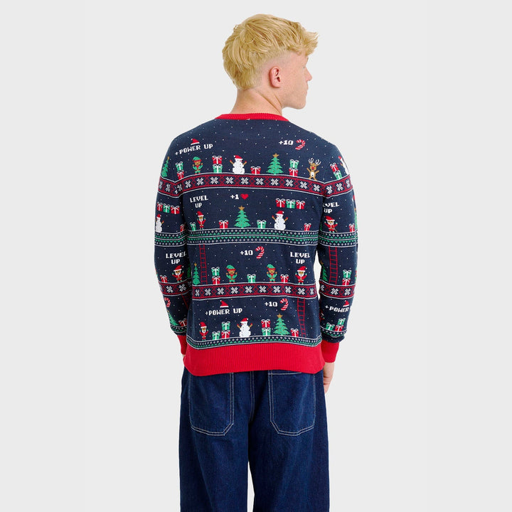Drune | Vintage Gaming Weihnachts-Pullover - Herren