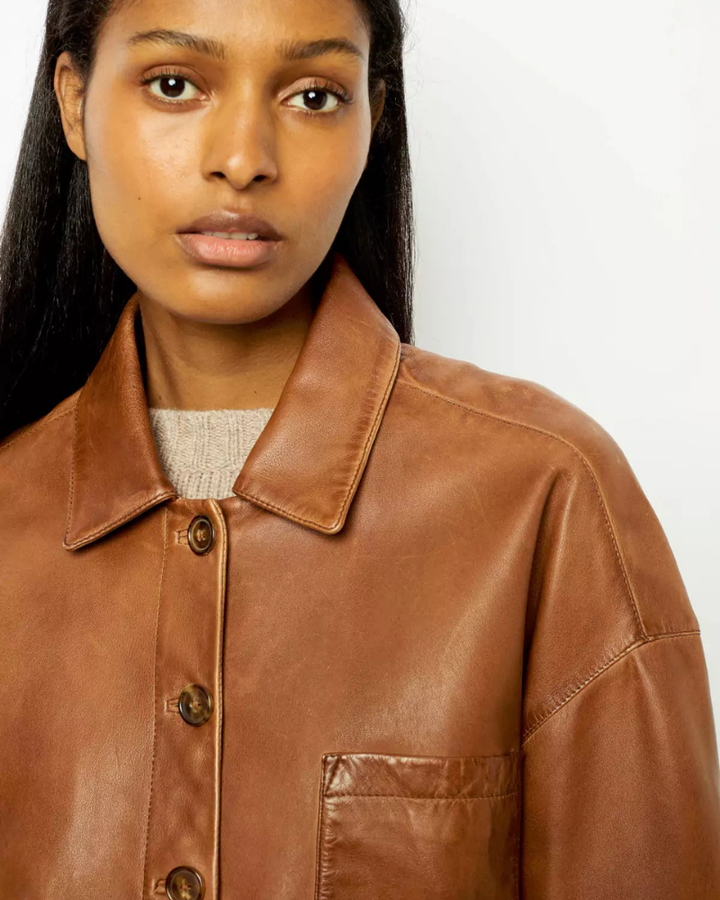 Drune | Boxy Lederjacke