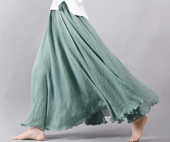 Drune | Lässig fallender Boho Maxi Rock für Damen