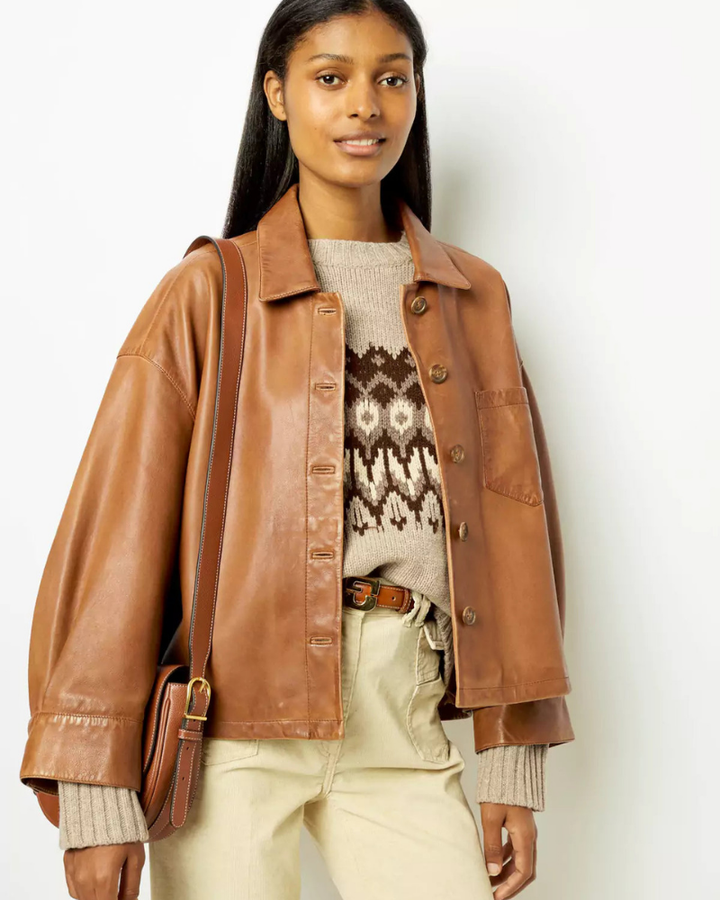 Drune | Boxy Lederjacke