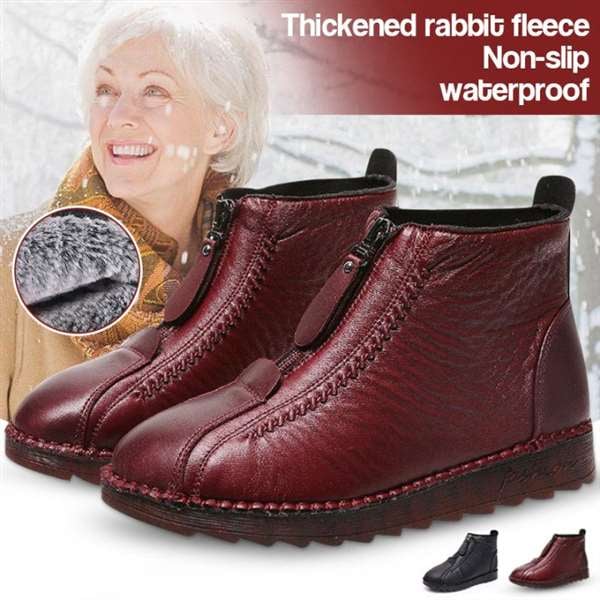 beliebte, rutschfeste Lederstiefeletten