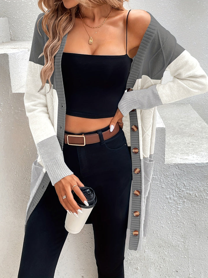 Drune | Ein-Knopf Woll Strickcardigan für Damen - Perfekt für den Alltag