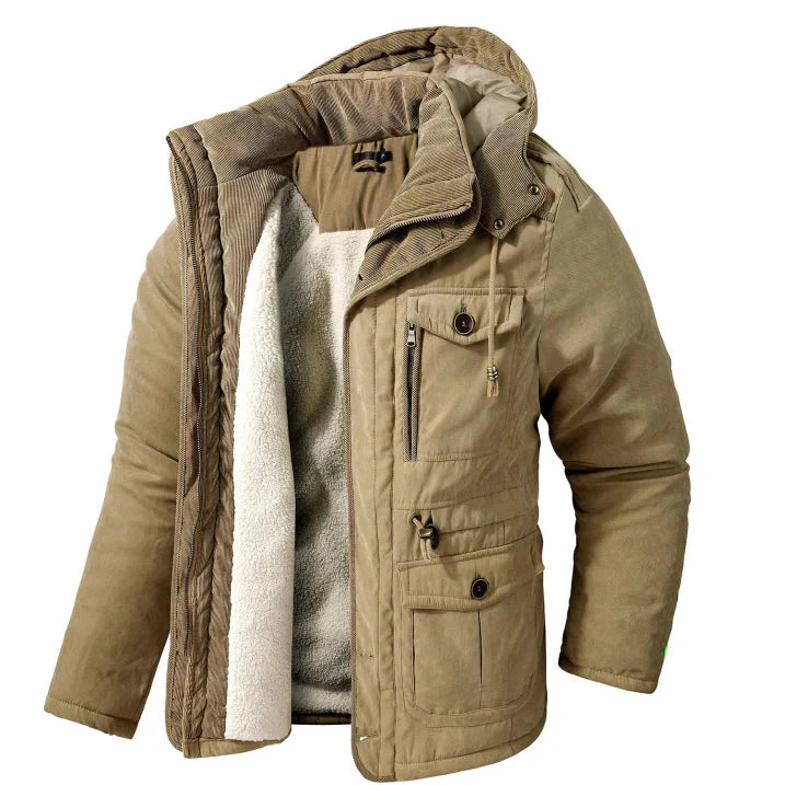 Drune | Herren Winterjacke Mit Kapuzen Design Und Taschen Detail