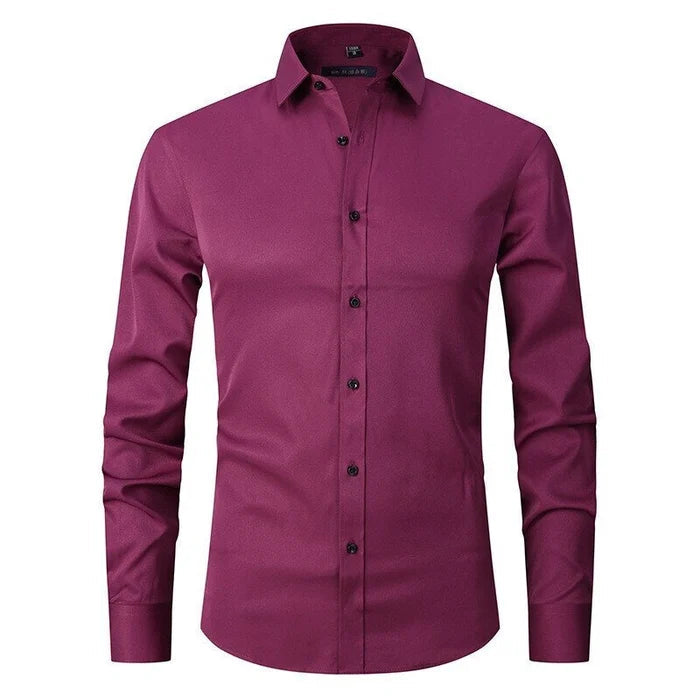 Bügelfreies Stretch Hemd Herren Slim Fit | Drune