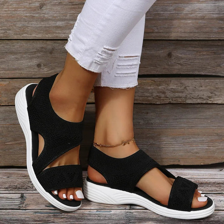 Drune | Mesh Sandalen Mit Einem Breiten Fußbett Für Damen