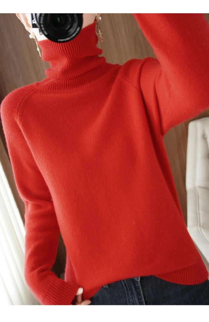 Drune | Rollkragenpullover Weiche Qualität Lässiger Schnitt Gerippte Details