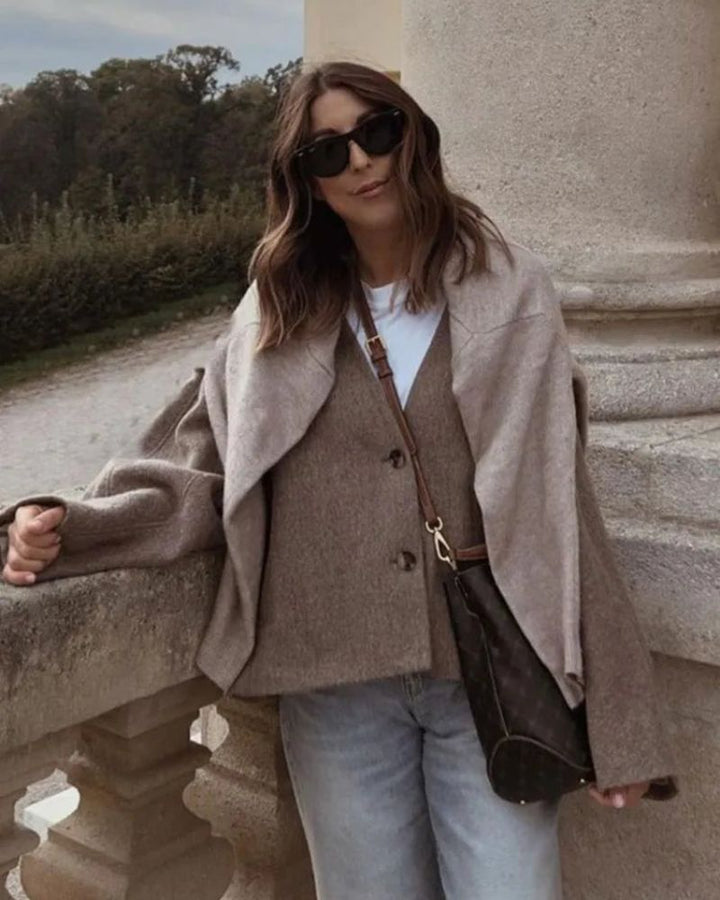 Drune | Luxus Blazerjack mit Faux Fur für Damen