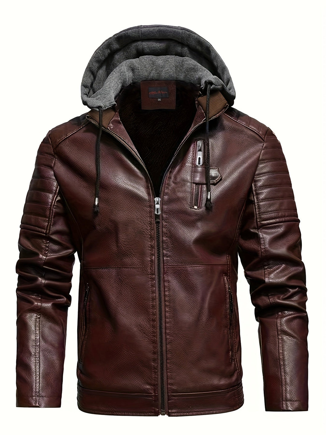 Drune | Modische Winddichte Lederjacke