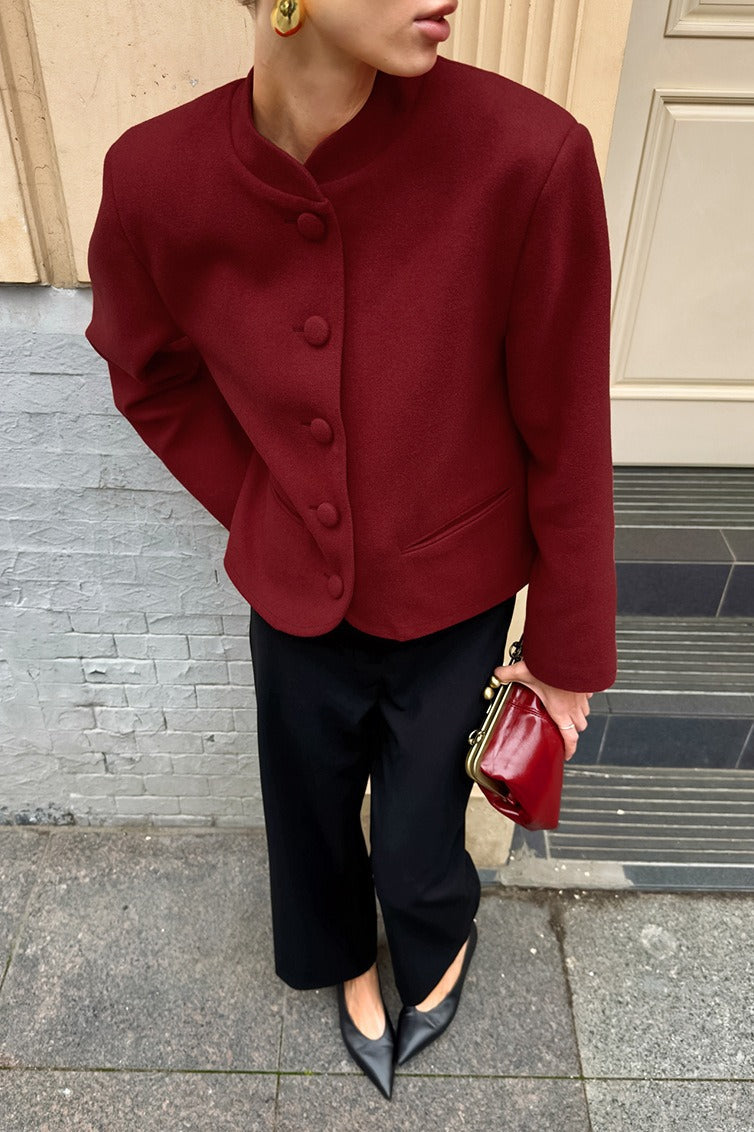 Drune | Roter Wollblazer
