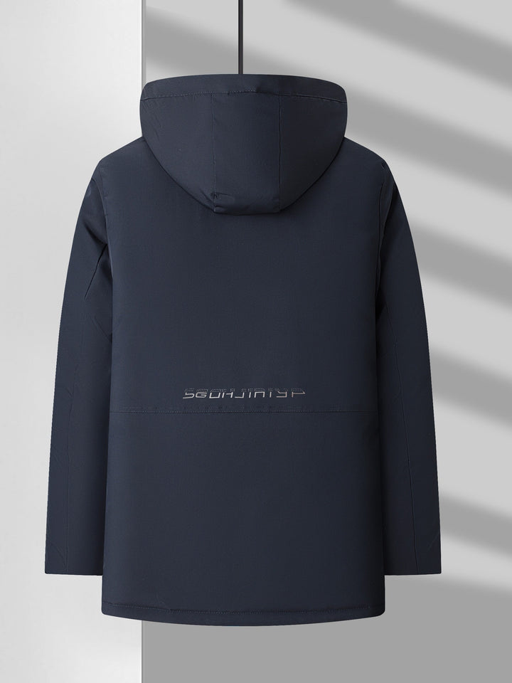 Drune | Kapuzen Lange Ärmel Reißverschluss Gepolsterte Winter Jacke Für Herren - Perfekt für Outdoor-Aktivitäten