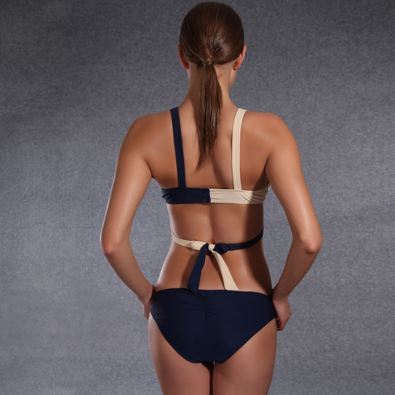 Damen Bikini mit asymmetrischem Design und tiefem Ausschnitt Drune