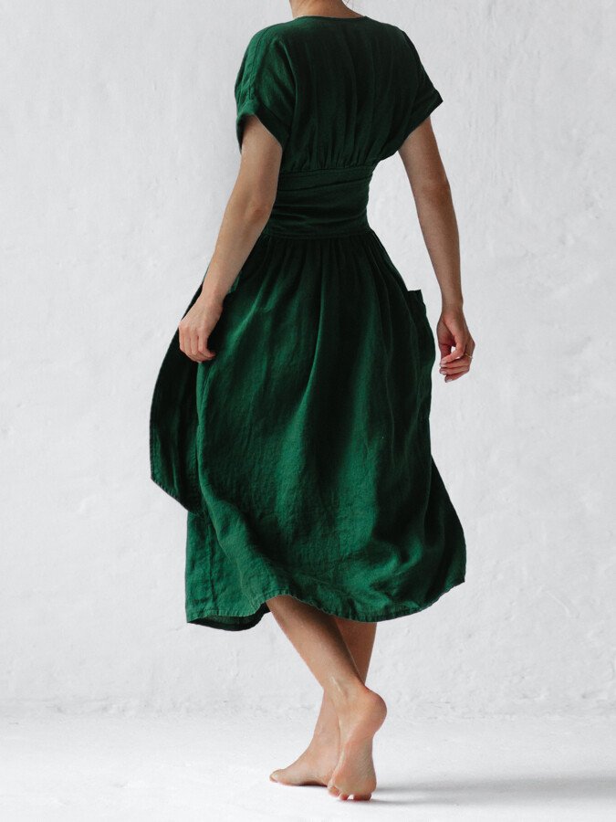 Drune | Fließendes Leinenkleid