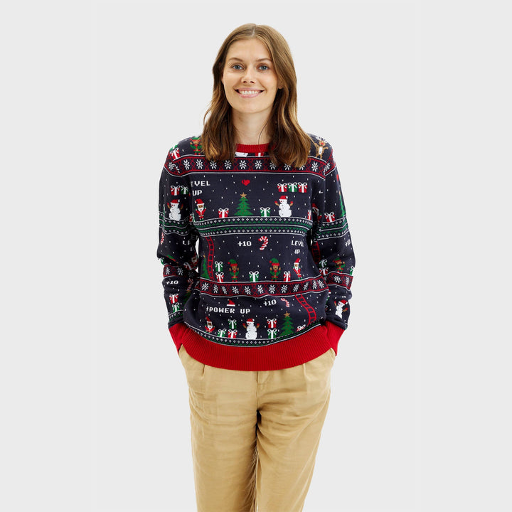 Drune | Vintage Gamer WeihnachtsPullover - Damen