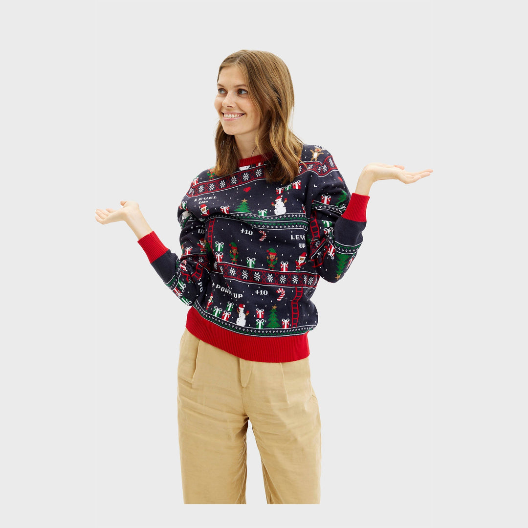 Drune | Vintage Gamer WeihnachtsPullover - Damen