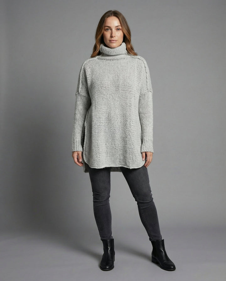Langer Kuscheliger Strickpullover | Drune