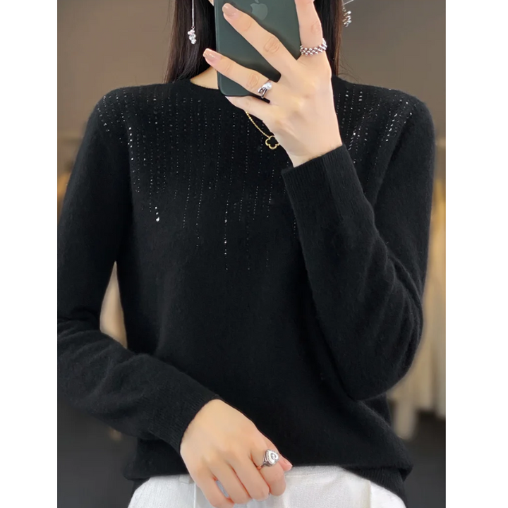 Drune | Sweatshirt - Weicher Strickpullover mit funkelnden Details